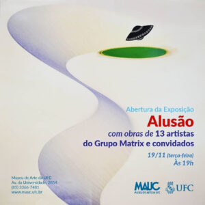 Imagem: Cartaz de convocação para a exposição "Alusão: livre criação sobre um olhar fotográfico".